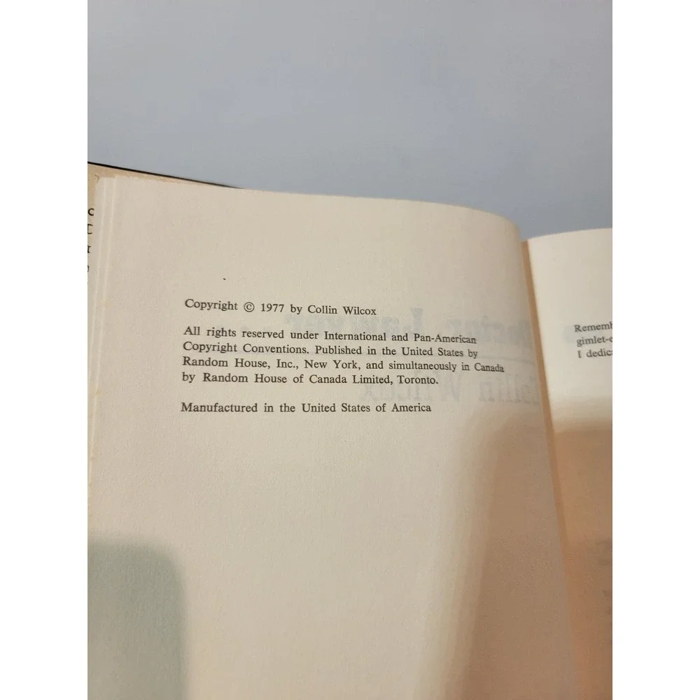 Doctor, Lawyer‎ Collin Wilcox 1977 First Edition Police Mystery Random House